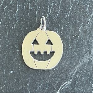 Sterling Silver 925 Pumpkin Pendant/Charm